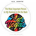 Las Vegas Poker Chip Photo Hand Mirror (2.5" Diameter)